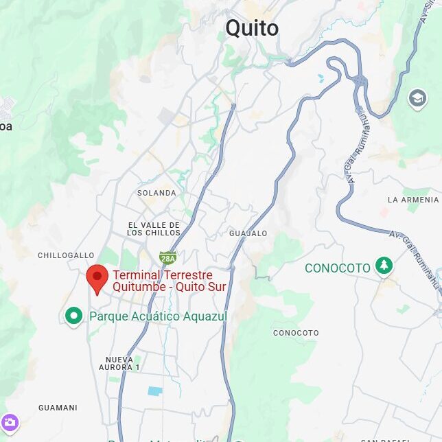 Southern bus terminal in Quito map